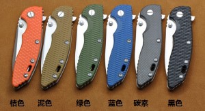 特价山猪版XM-18 440C钢钛合金G10碳纤战术快开折